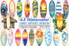 Summer Surfboard Clipart Bundle