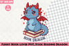 Funny Book Lover Dragon Clipart Bundle