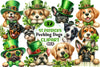 St. Patrick's Day Peeking Dogs Clipart Bundle