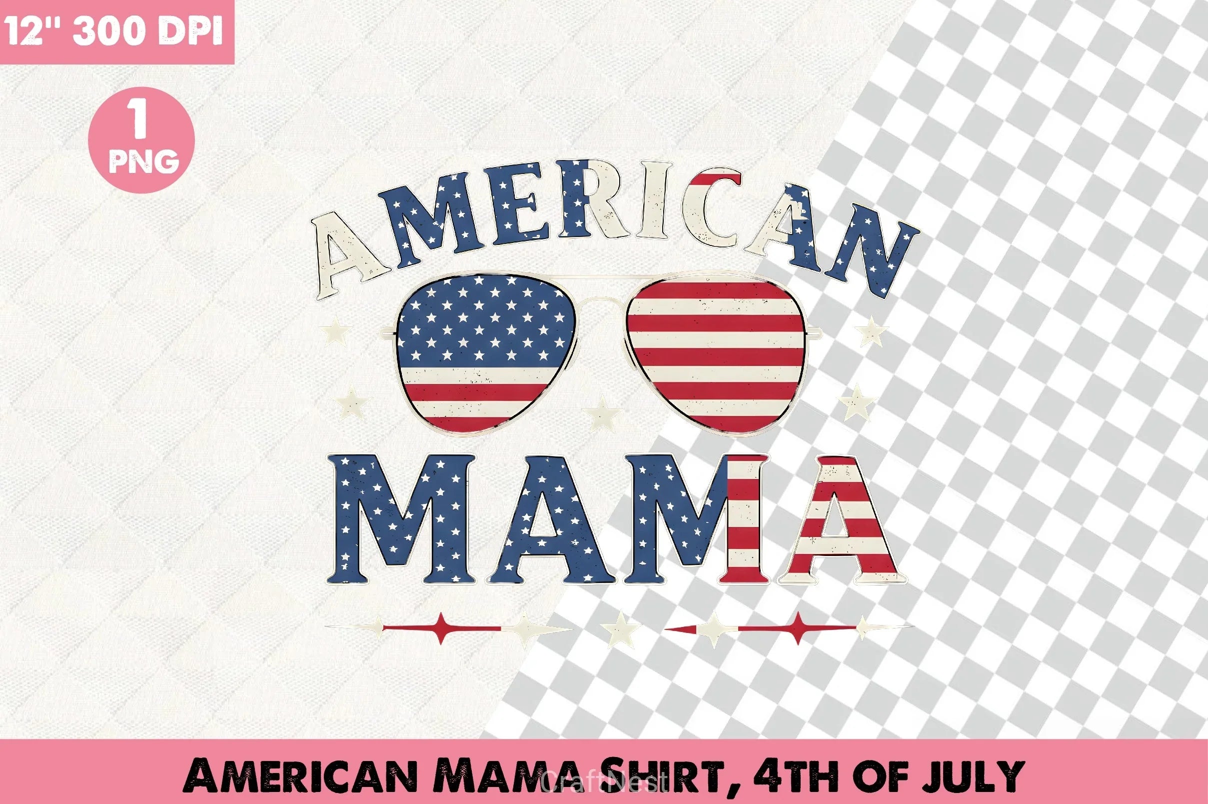 American Mama Shirt 4th of July Clipart Bundle - CraftNest - Digital Crafting and Art