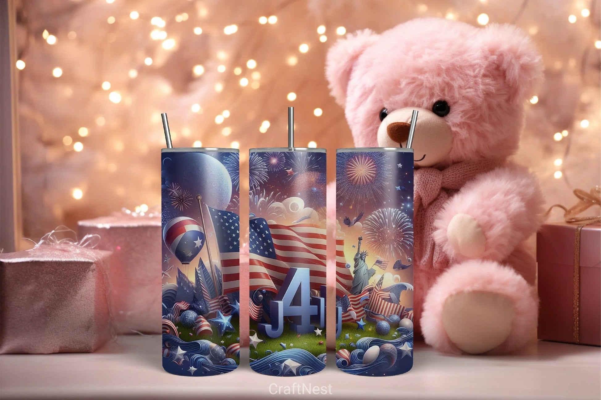 4th of July Tumbler Wrap Bundle 54 - CraftNest - Digital Crafting and Art