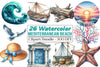 Mediterranean Beach Clipart Bundle