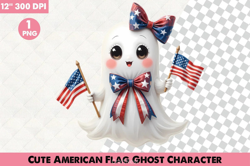 American Flag Ghost Clipart Bundle - CraftNest - Digital Crafting and Art