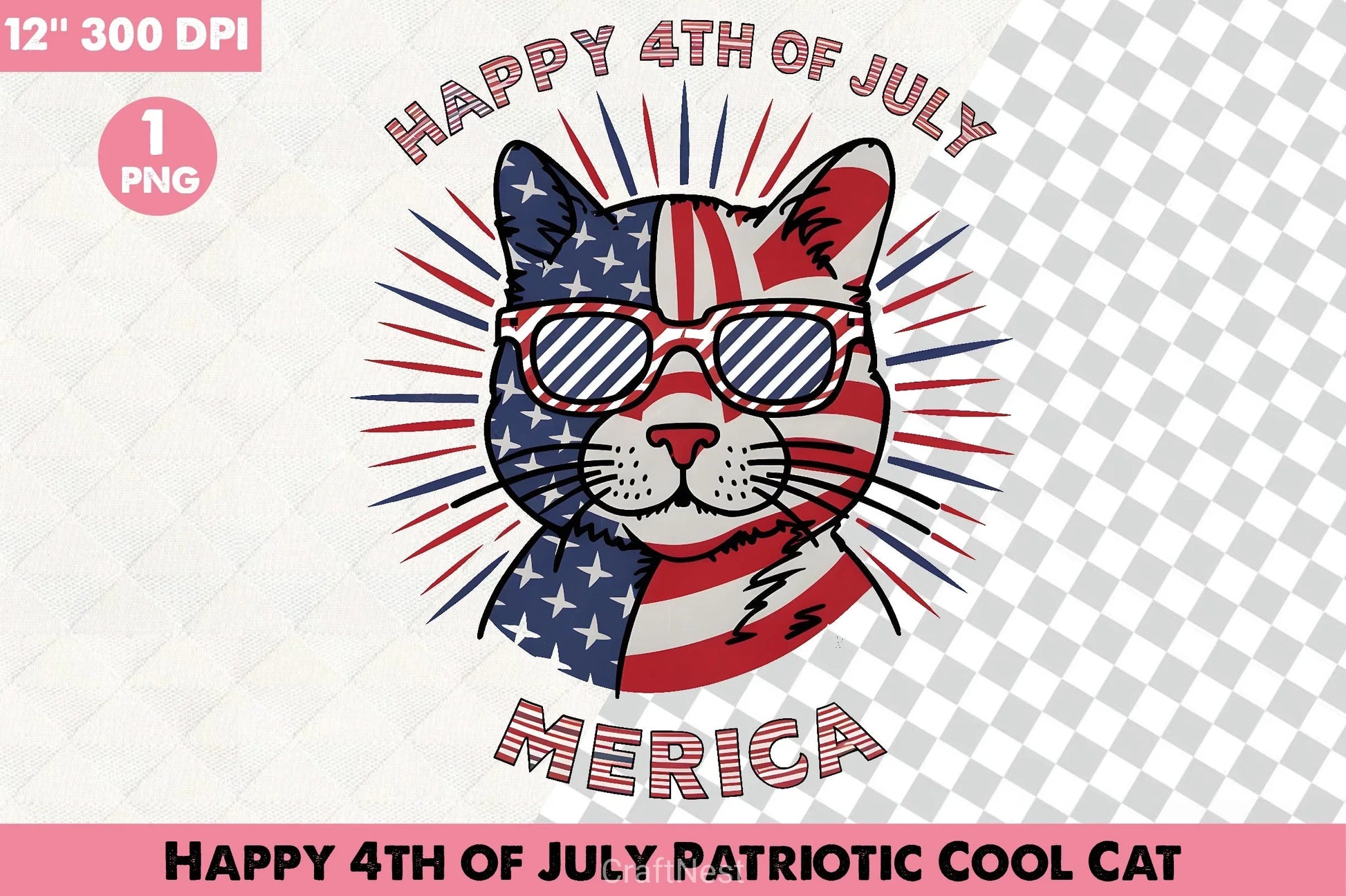 Patriotic Cat Clipart Bundle - CraftNest - Digital Crafting and Art