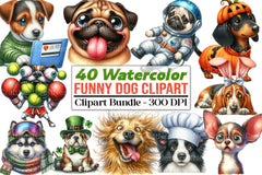 Quirky Funny Dog Clipart Bundle 8 - CraftNest - Digital Crafting and Art