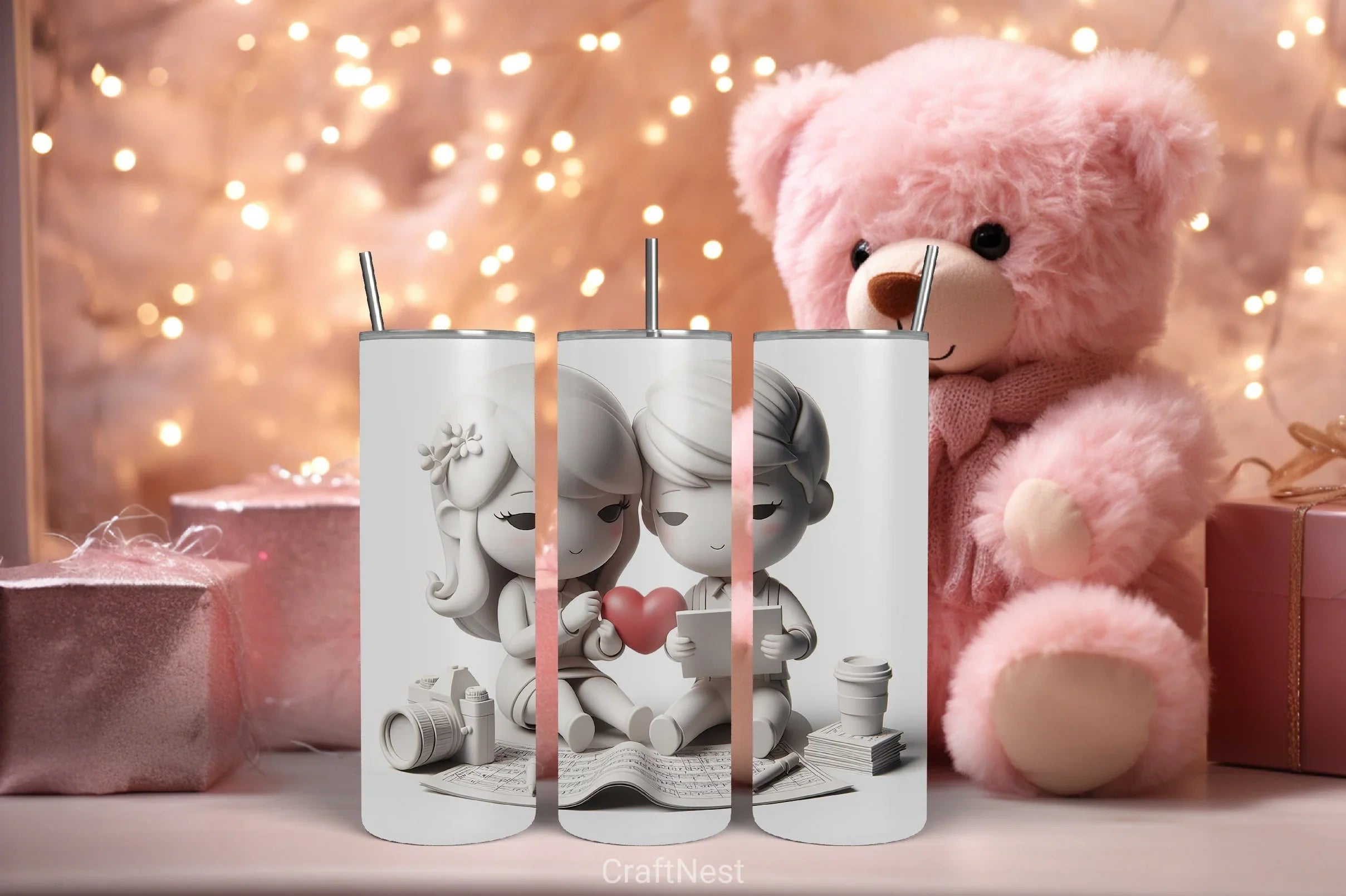 Valentine Tumbler Wrap Bundle 89 - CraftNest - Digital Crafting and Art