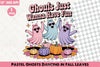 Pastel Ghosts Fall Leaves Clipart Bundle
