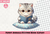 Funny Animals Reading Clipart Bundle