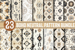 Boho Neutral Pattern Clipart Bundle - CraftNest - Digital Crafting and Art