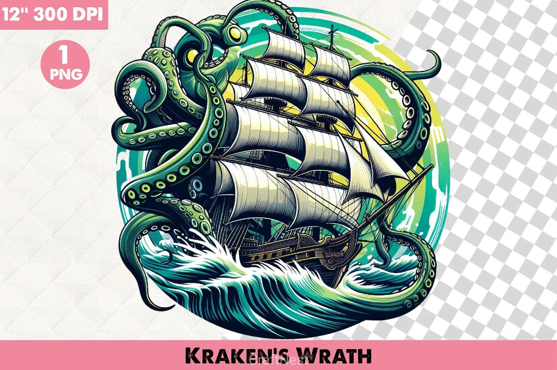 Kraken's Wrath Clipart Bundle - CraftNest - Digital Crafting and Art