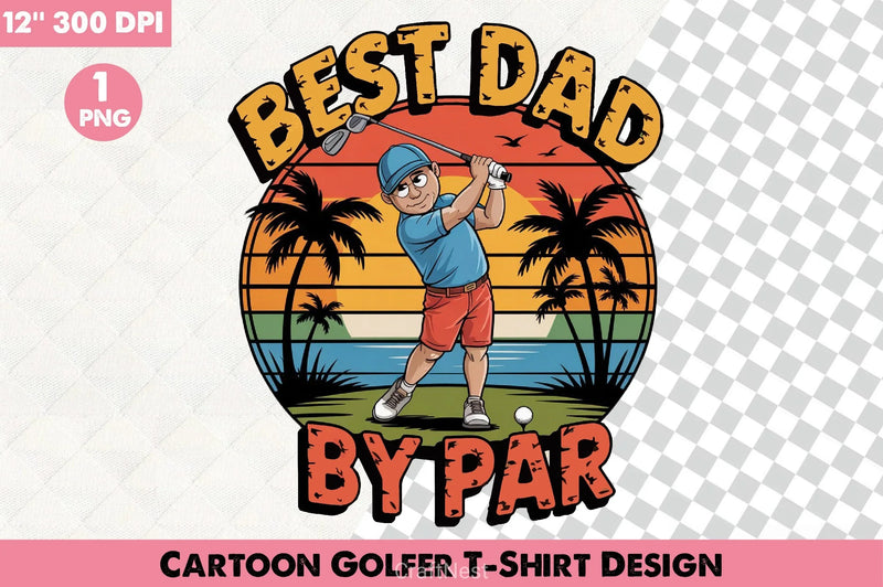 Cartoon Golfer T Shirt Design Bundle - CraftNest - Digital Crafting and Art