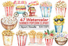 Summer Popcorn Clipart Bundle