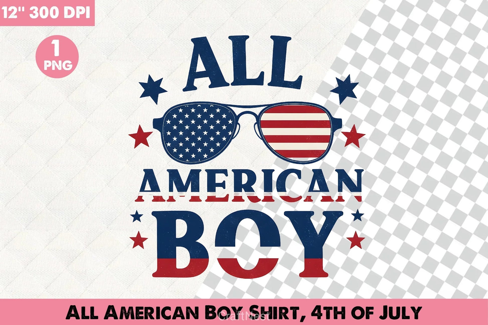 All American Boy Shirt 4th of July Clipart Bundle - CraftNest - Digital Crafting and Art