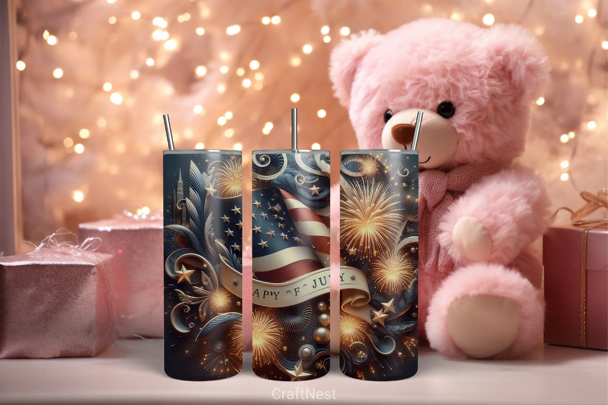 4th of July Tumbler Wrap Bundle 60 - CraftNest - Digital Crafting and Art