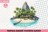 Tropical Summer Aesthetic Clipart Bundle