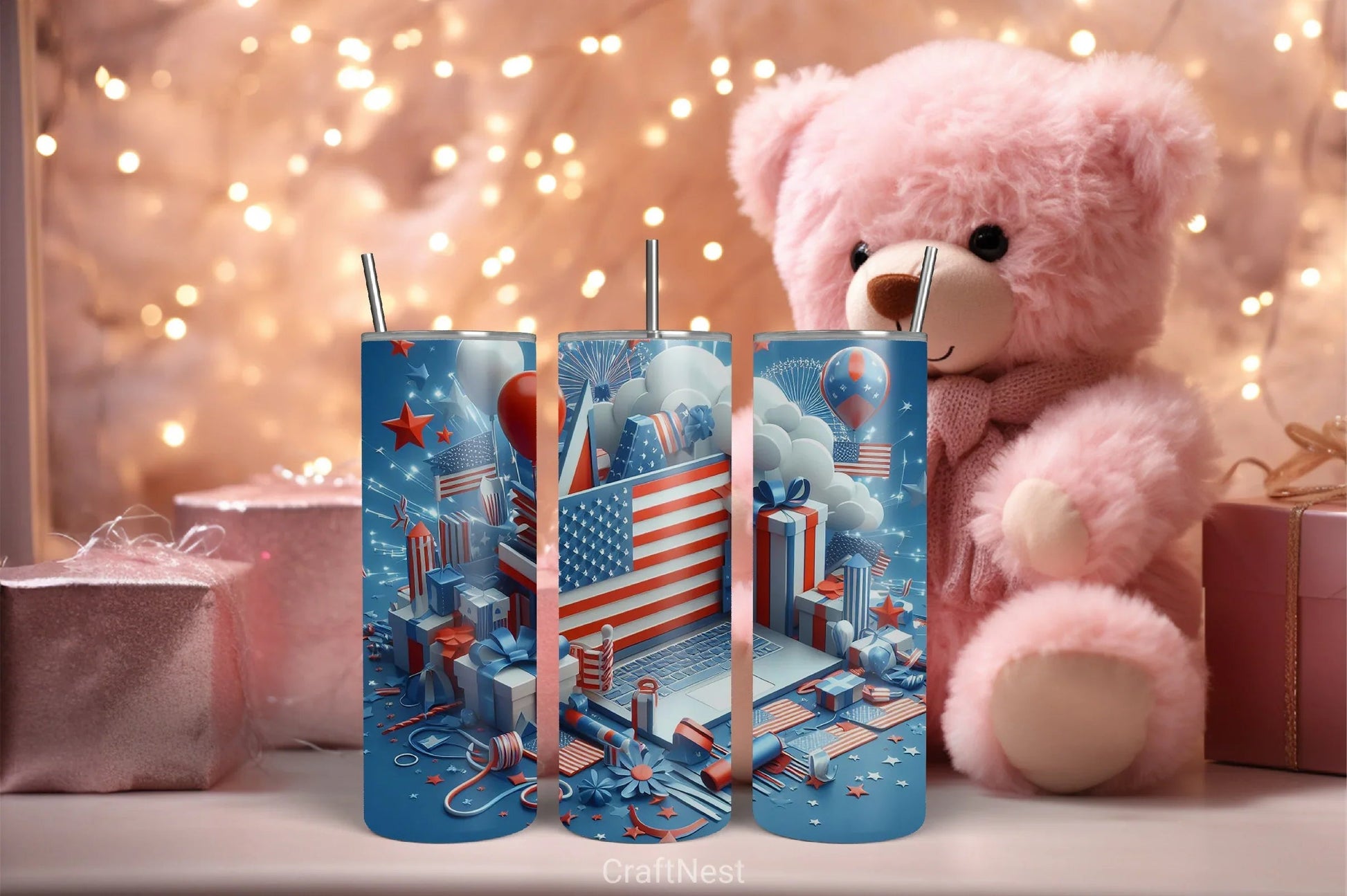 4th of July Tumbler Wrap Bundle 120 - CraftNest - Digital Crafting and Art