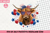 Patriotic Highland Cow Clipart Bundle