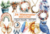 Watercolor Boho Clipart Bundle