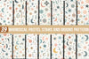 Whimsical Pastel Stars and Moons Pattern Clipart Bundle