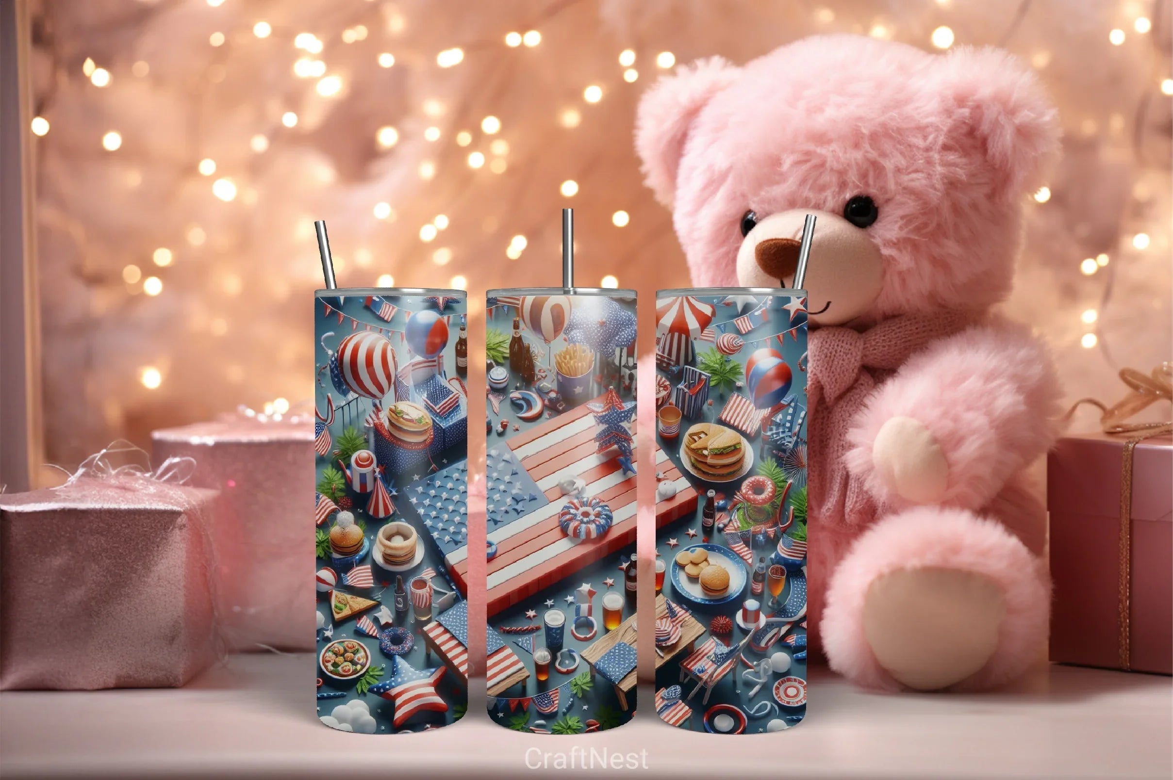 4th of July Tumbler Wrap Bundle 28 - CraftNest - Digital Crafting and Art