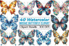 Mosaic Butterfly Clipart Bundle
