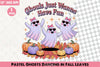 Pastel Ghosts Fall Leaves Clipart Bundle
