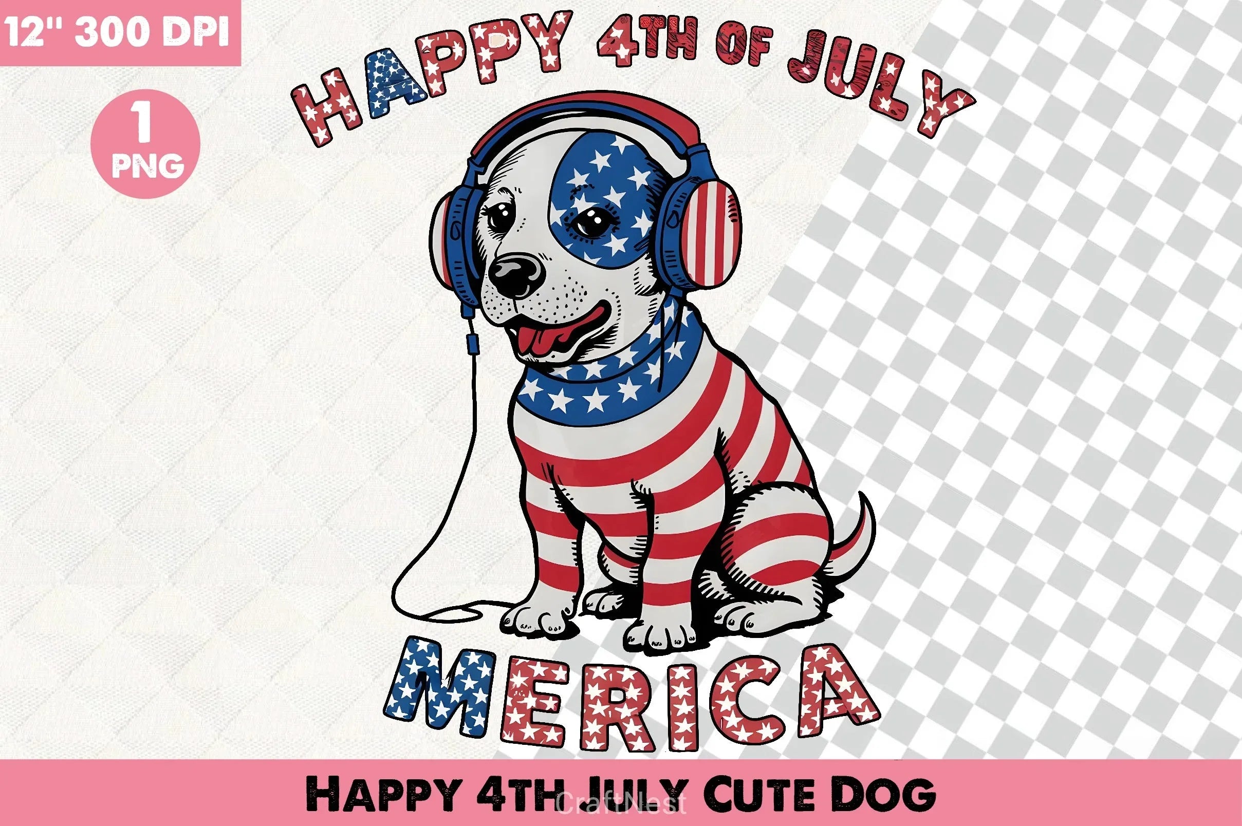 Happy 4th July Dog Clipart Bundle 3 - CraftNest - Digital Crafting and Art