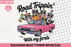 Raccoons Road Trip Retro Car Clipart Bundle