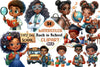 Black Kids Back to School Clipart Bundle