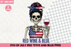 4th of July Wine & Blue Clipart Bundle
