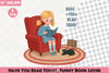 Funny Book Lover Clipart Bundle