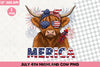 July 4th Highland Cow Clipart Bundle
