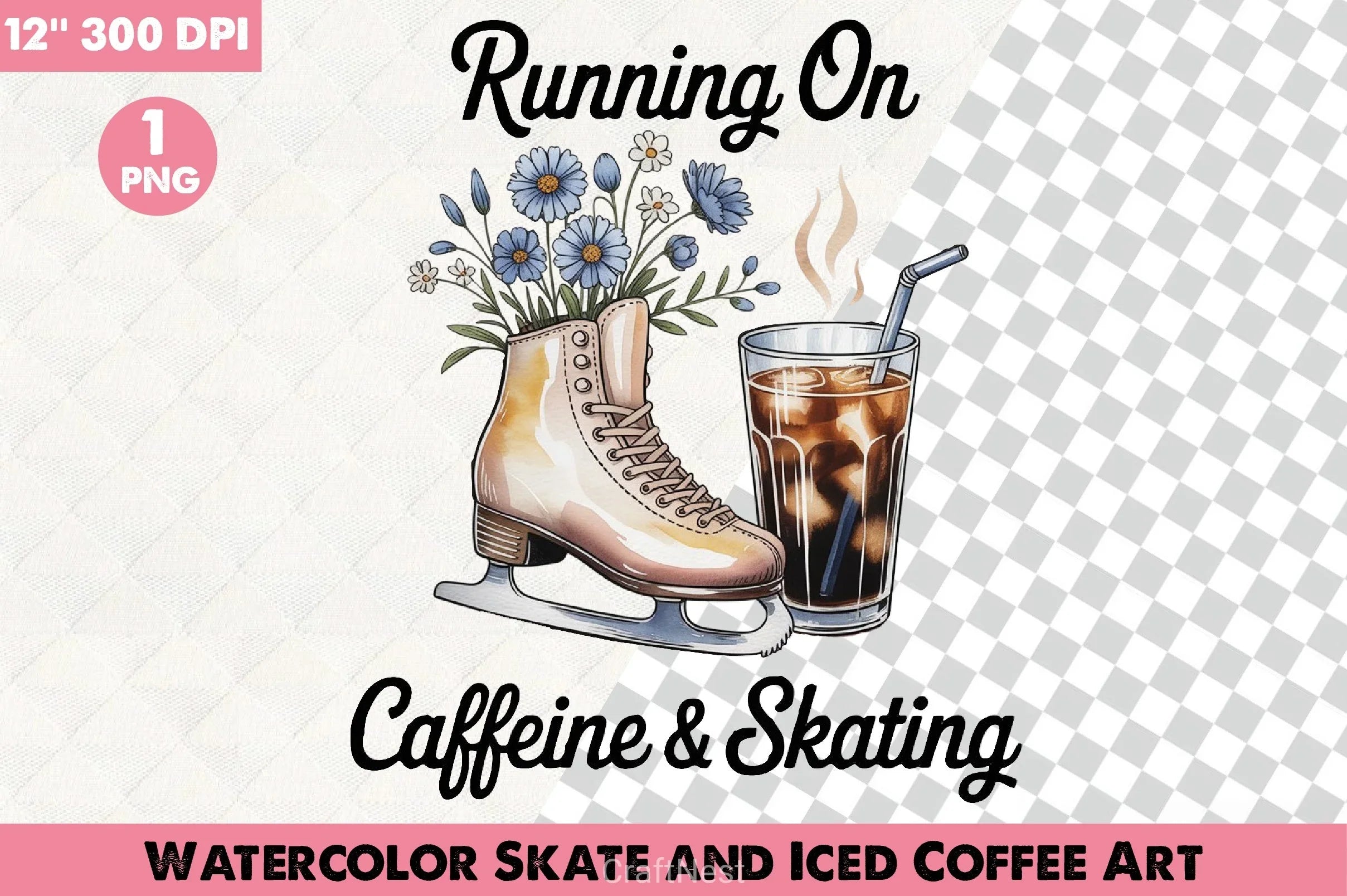 Skate & Iced Coffee Art Clipart Bundle - CraftNest - Digital Crafting and Art