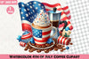 4th of July Coffee Clipart Bundle