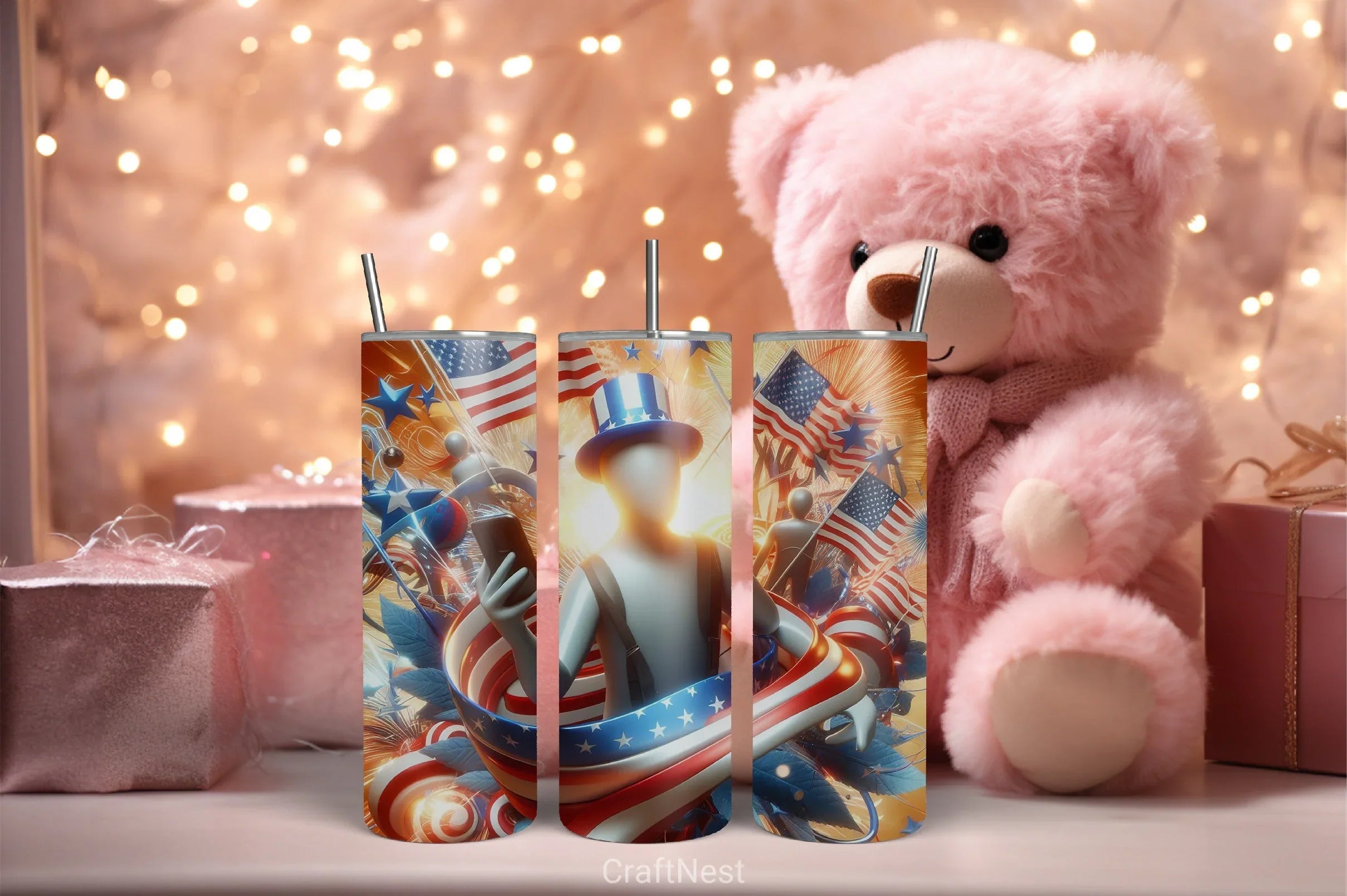 4th of July Tumbler Wrap Bundle 80 - CraftNest - Digital Crafting and Art