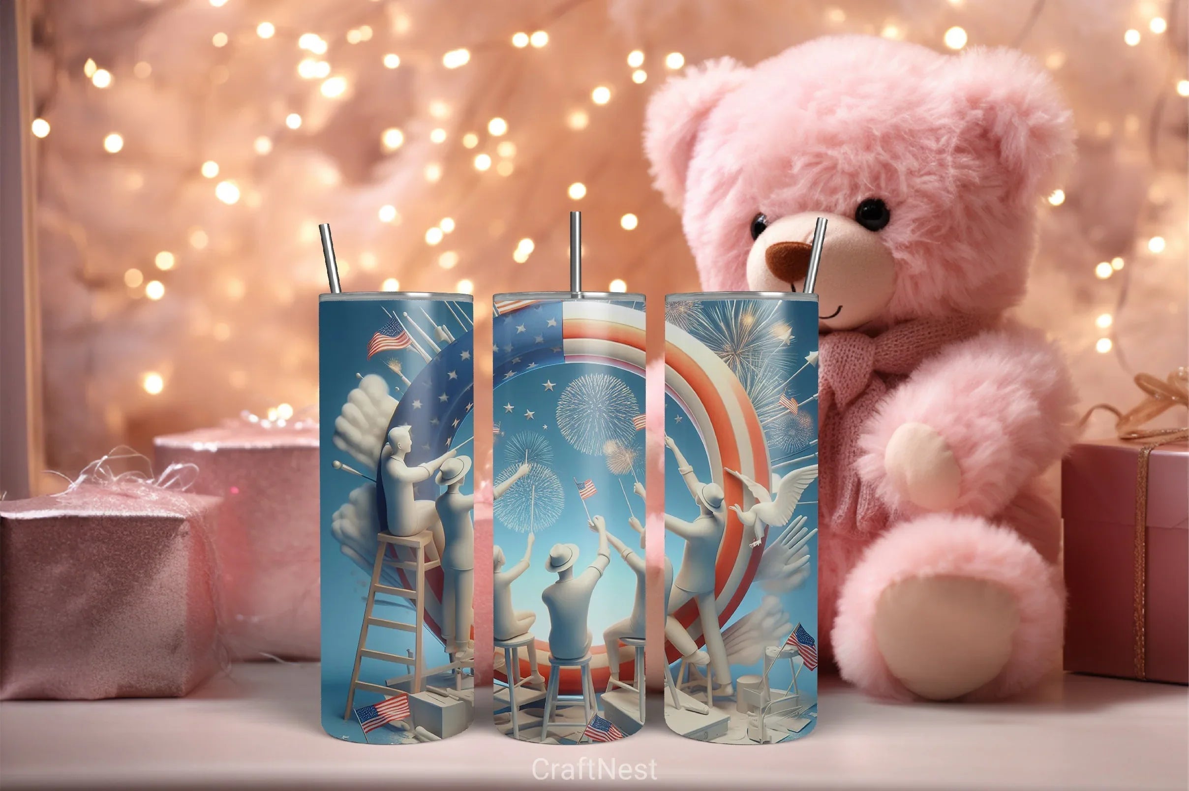 4th of July Tumbler Wrap Bundle 57 - CraftNest - Digital Crafting and Art
