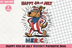 Groovy Patriotic Dog Clipart Bundle - CraftNest - Digital Crafting and Art