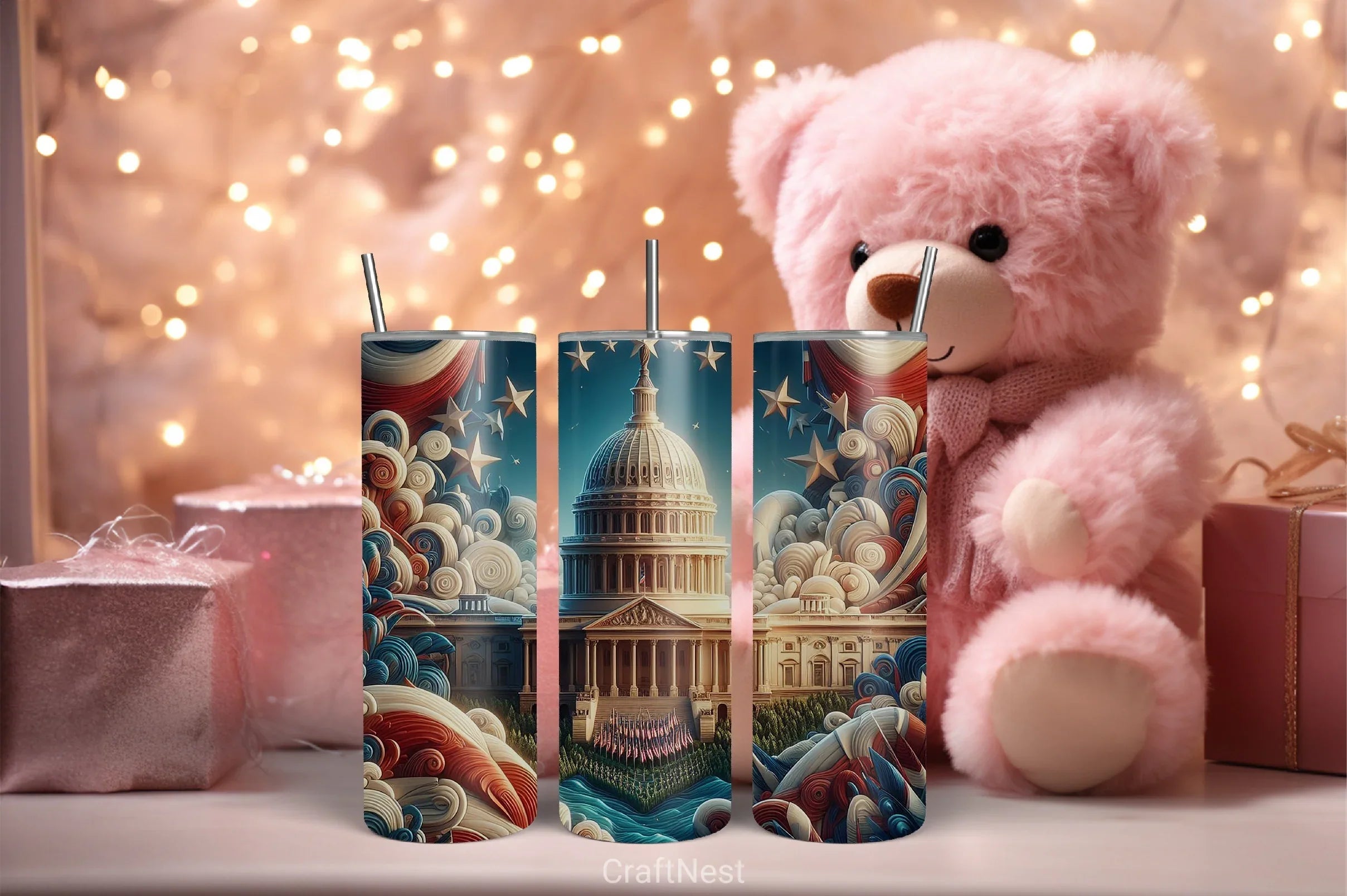 4th of July Tumbler Wrap Bundle 10 - CraftNest - Digital Crafting and Art