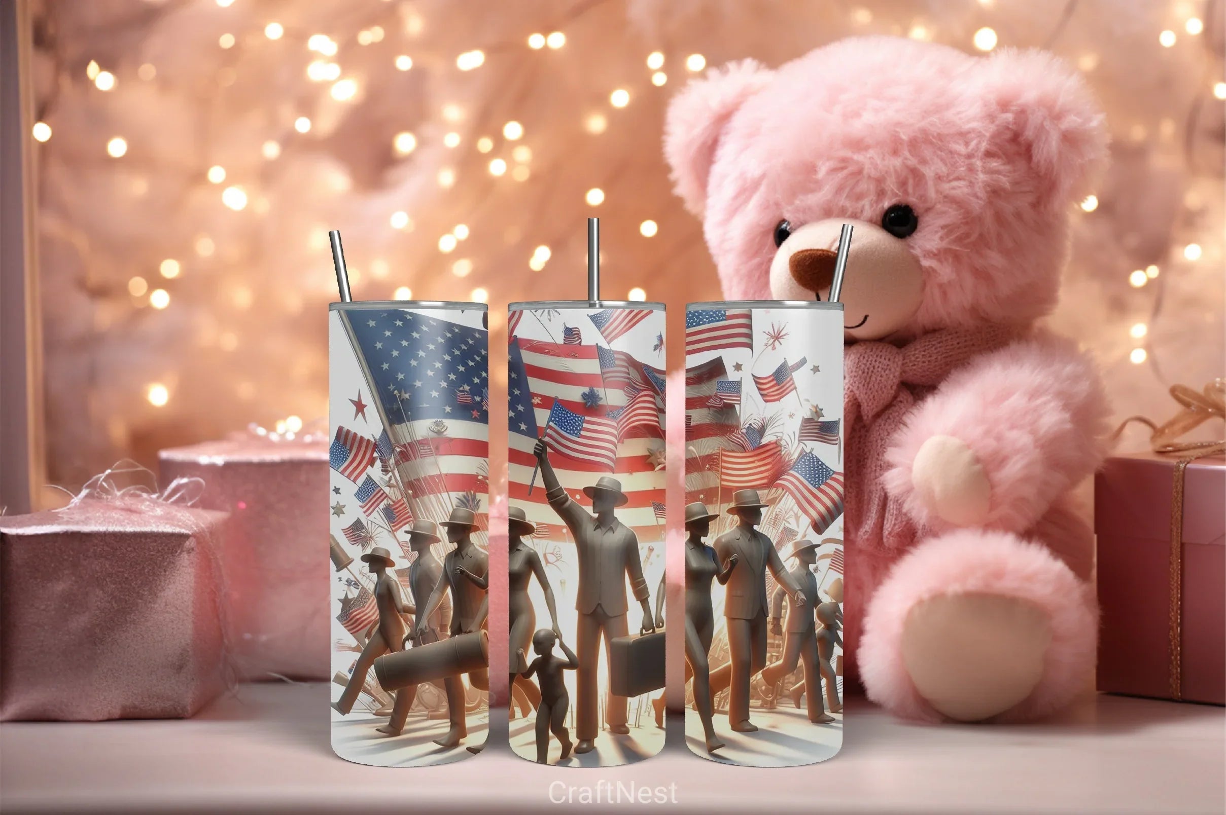 4th of July Tumbler Wrap Bundle 78 - CraftNest - Digital Crafting and Art
