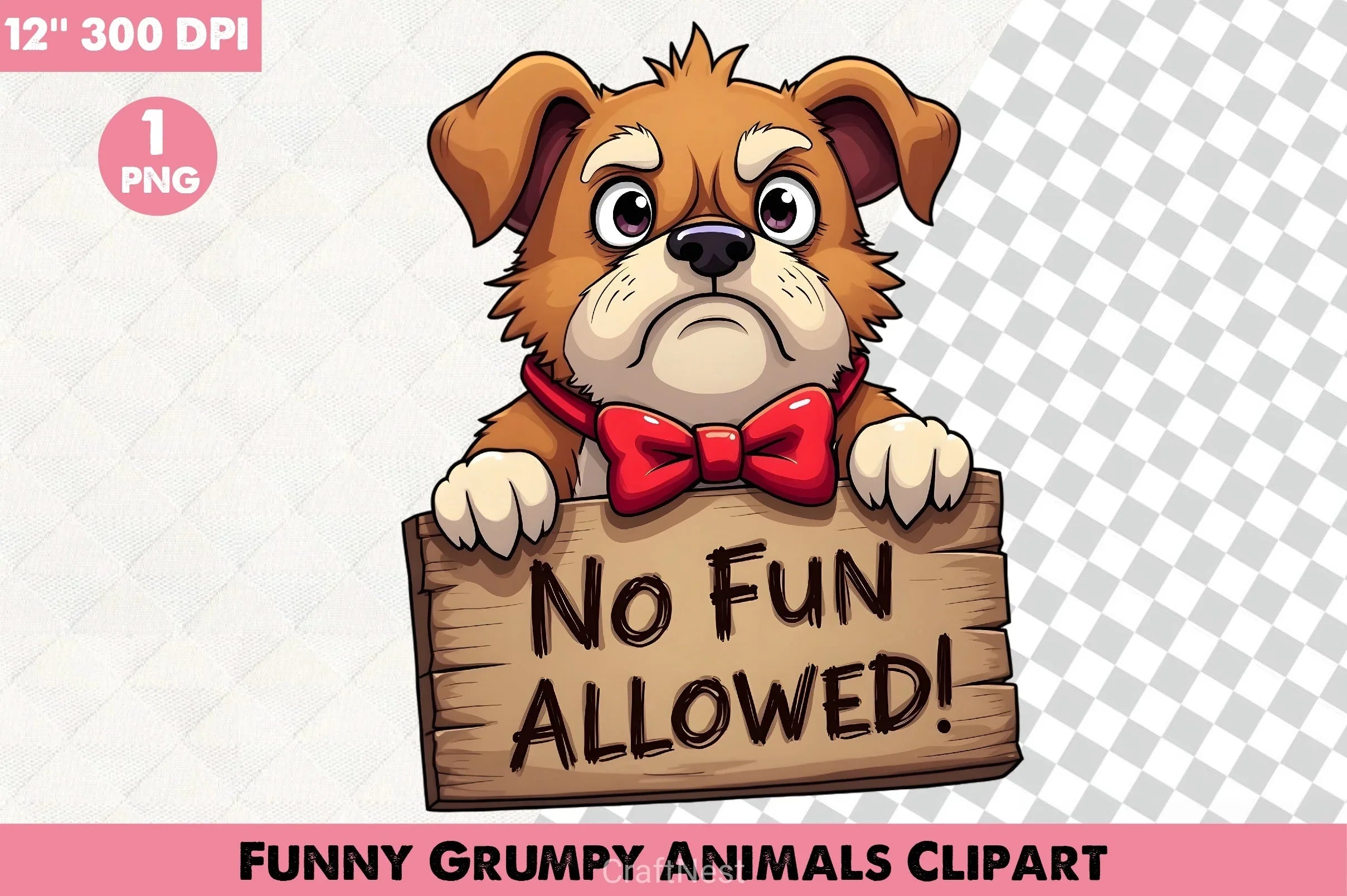 Grumpy Animals Clipart Bundle 6 - CraftNest - Digital Crafting and Art