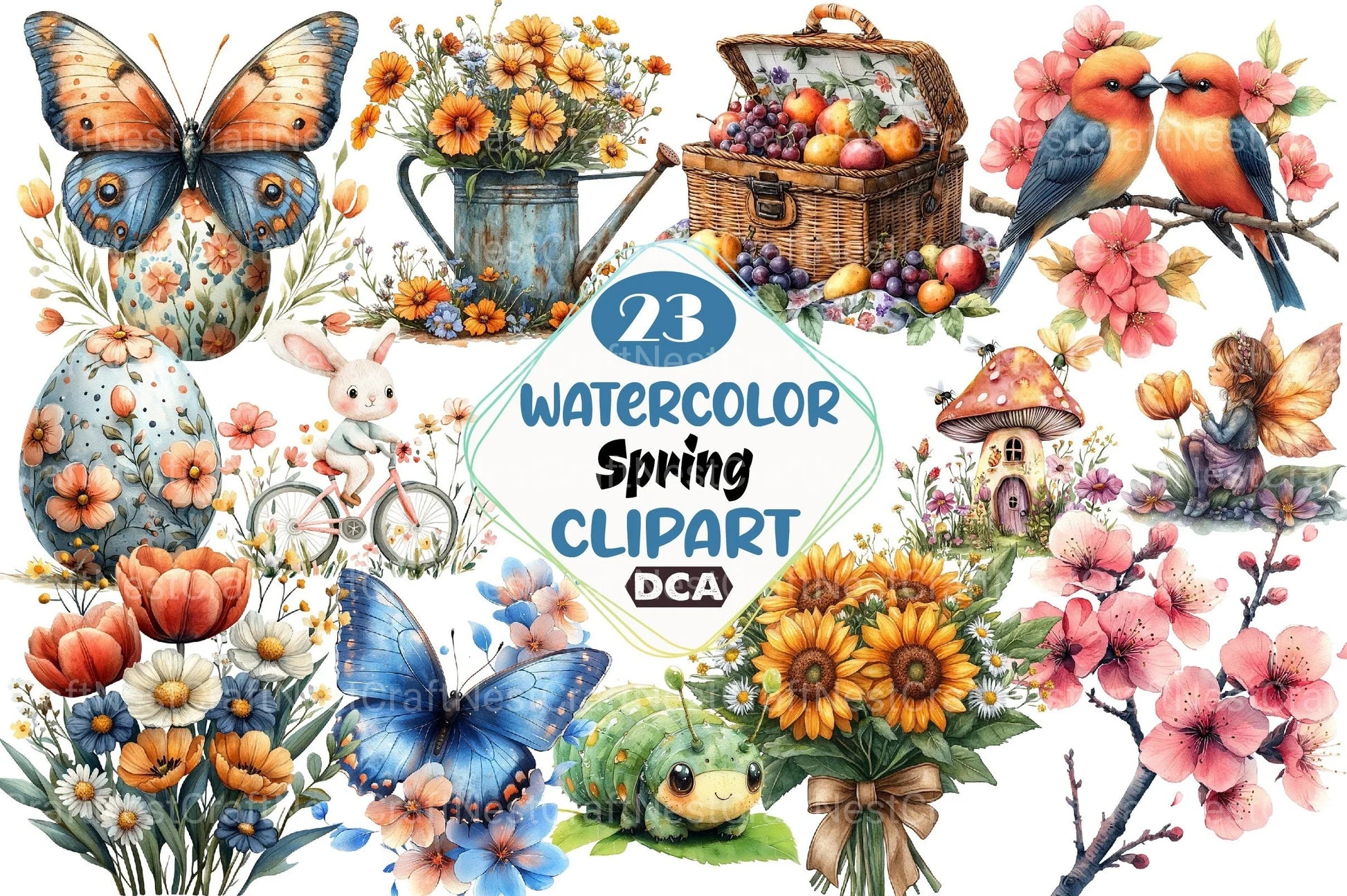 Spring Clipart Bundle - CraftNest - Digital Crafting and Art