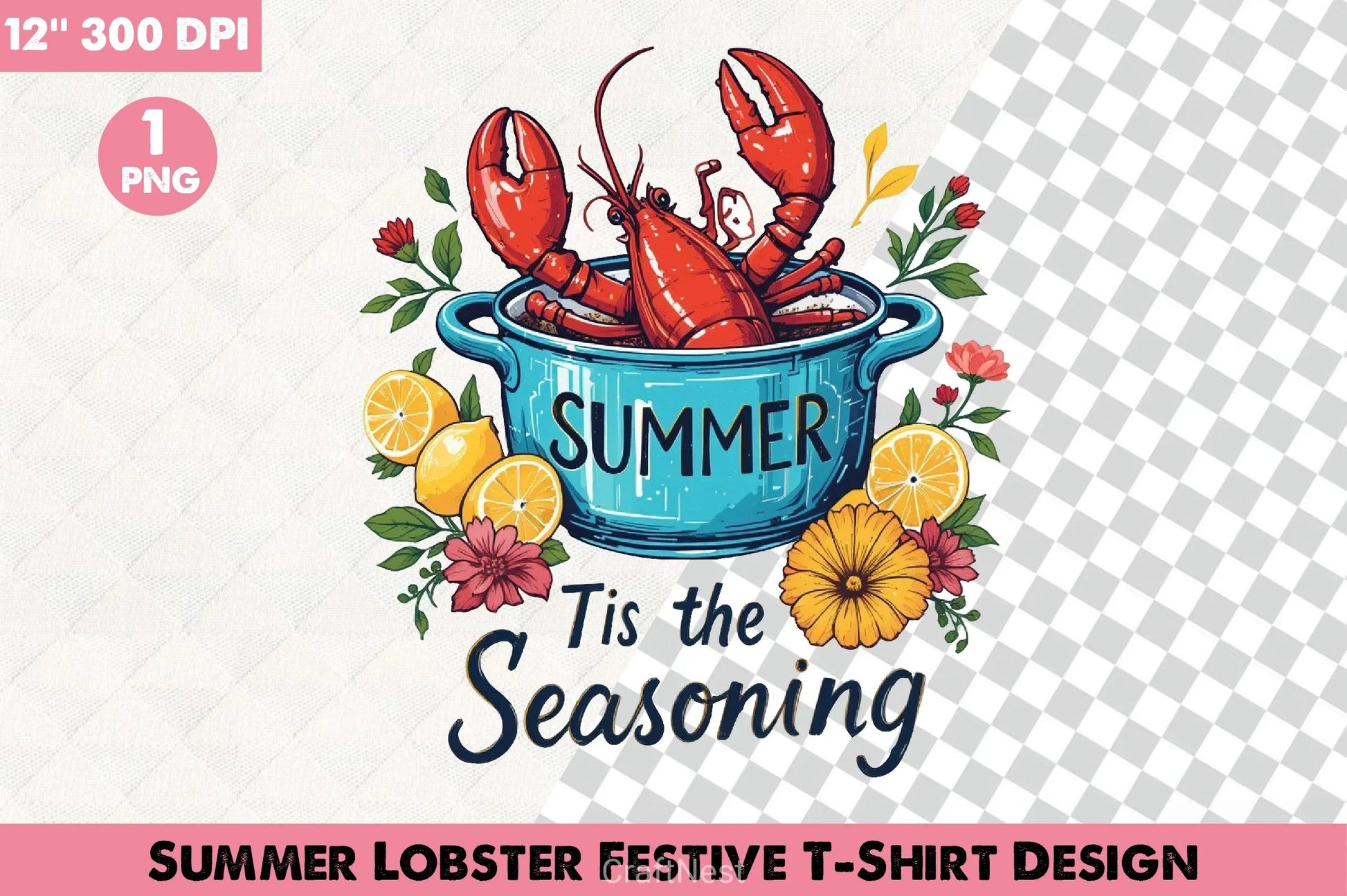 Summer Lobster Festive T-Shirt Design Bundle - CraftNest - Digital Crafting and Art