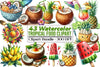 Summer Tropical Food Clipart Bundle