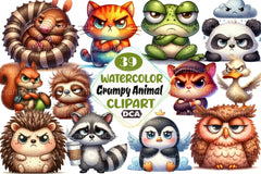 Grumpy Animal Clipart Bundle - CraftNest - Digital Crafting and Art
