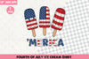 Fourth of July Ice Cream Shirt Clipart Bundle