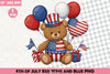 4th July Teddy Bear Clipart Bundle