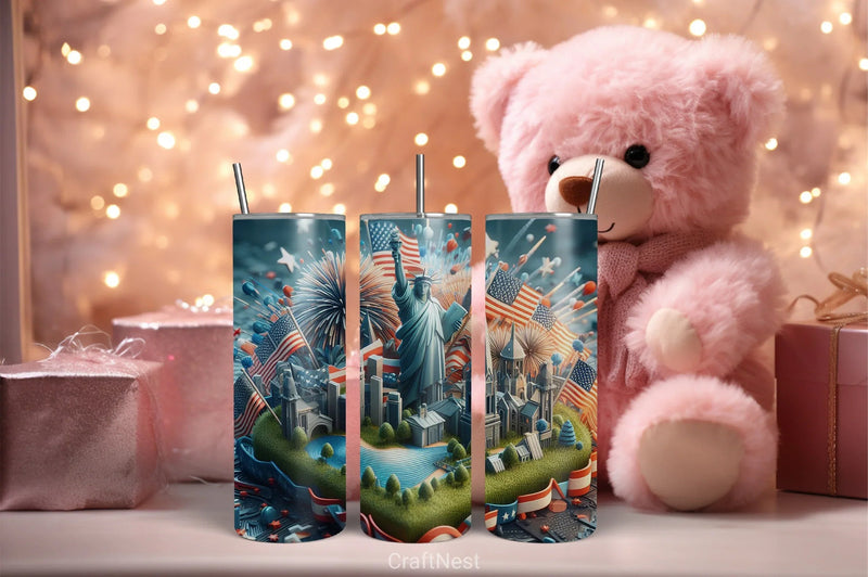 4th of July Tumbler Wrap Bundle 35 - CraftNest - Digital Crafting and Art