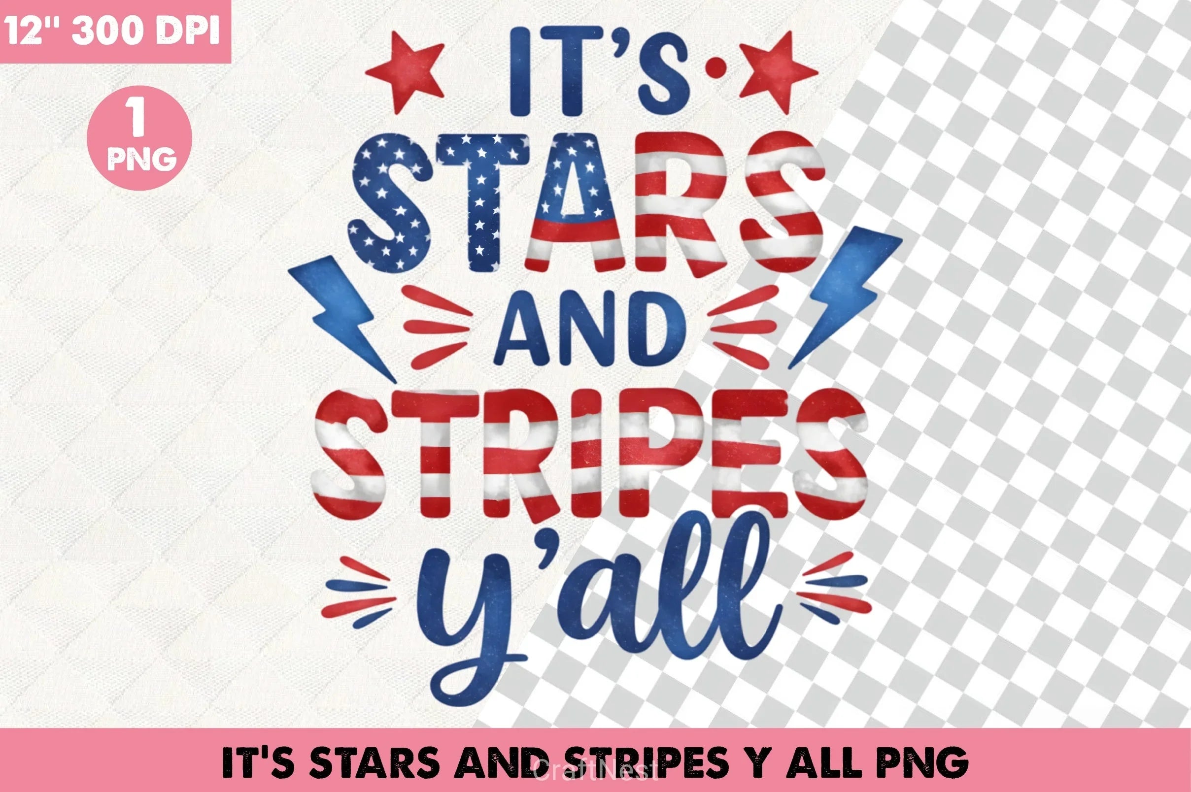 Stars and Stripes Clipart Bundle - CraftNest - Digital Crafting and Art