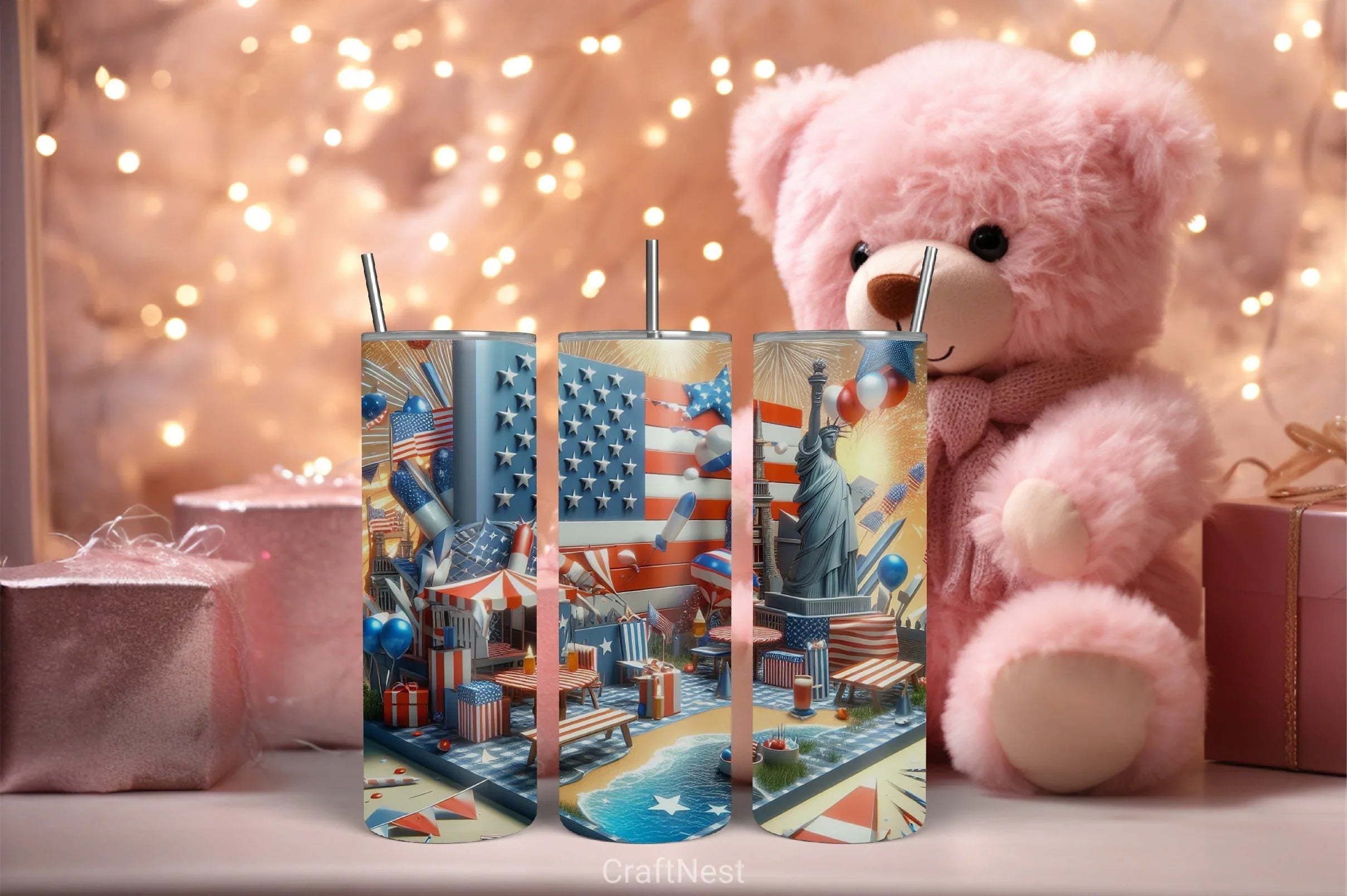 4th of July Tumbler Wrap Bundle 29 - CraftNest - Digital Crafting and Art