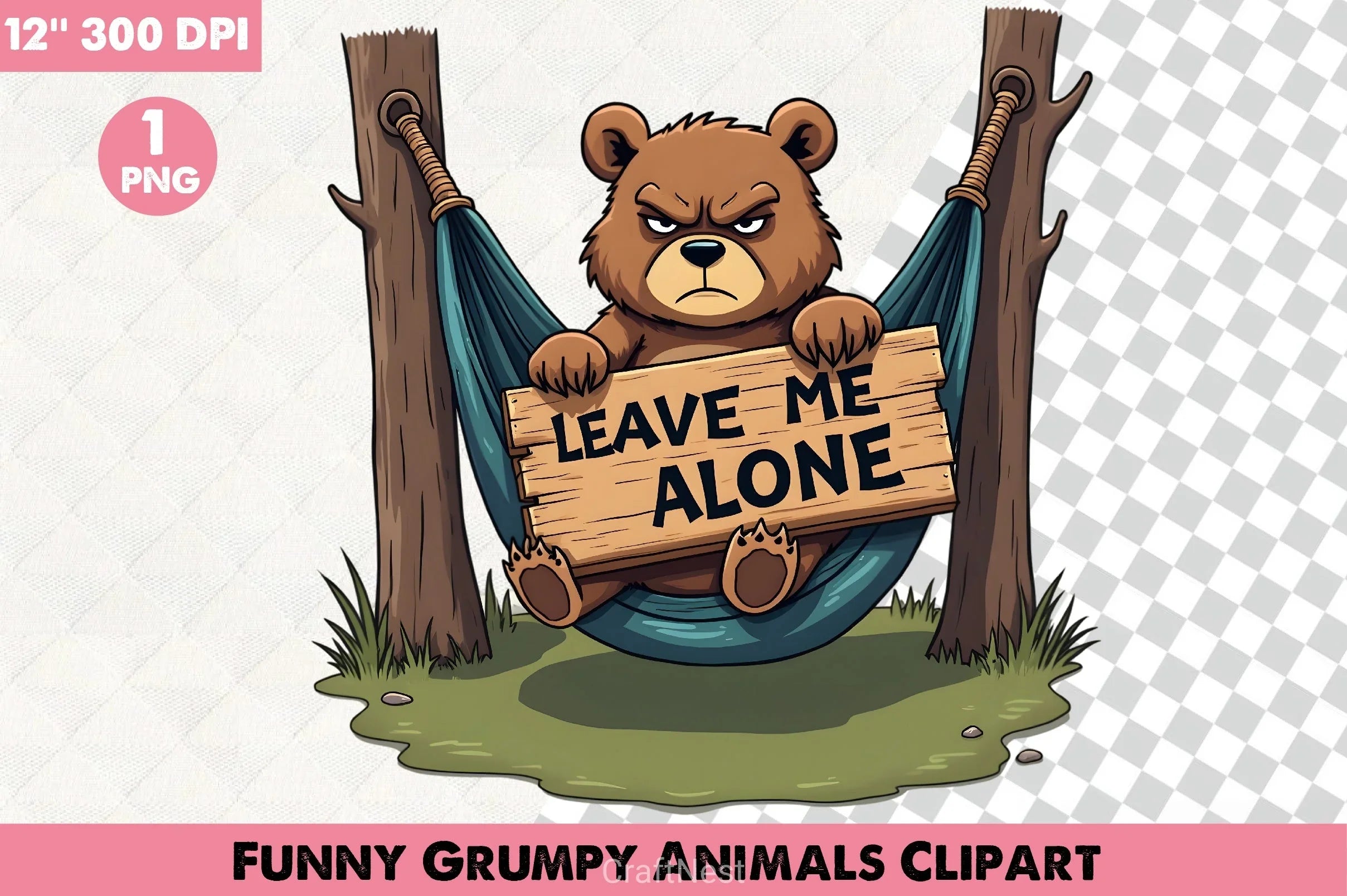 Grumpy Animals Clipart Bundle 8 - CraftNest - Digital Crafting and Art